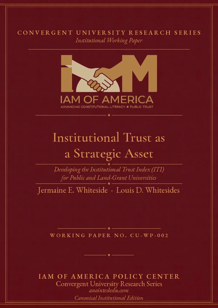 Cover of Institutional Trust as a Strategic Asset, CU-WP-002